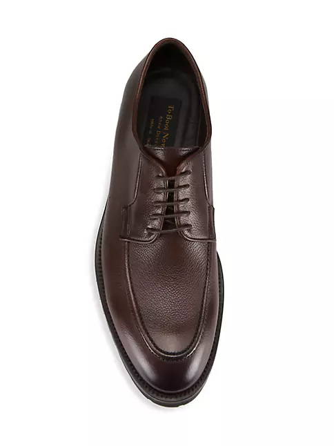 Shop To Boot New York Lennard Grained Leather Oxfords | Saks Fifth Avenue