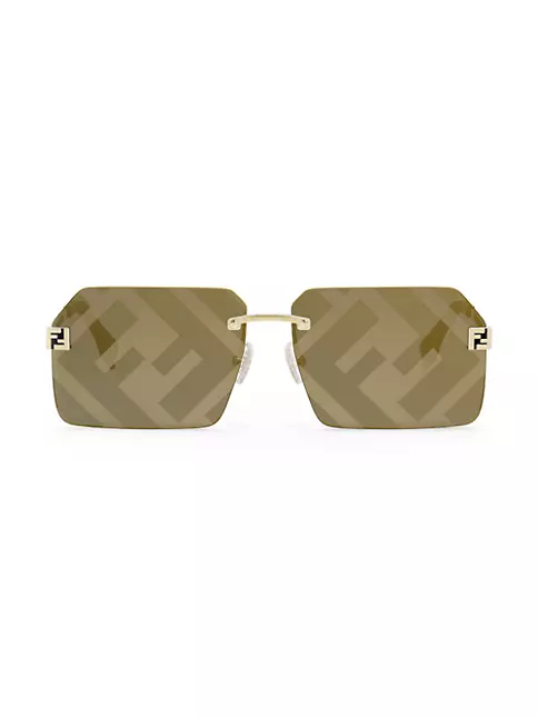 Shop Fendi Fendi Sky 59MM Rectangular Sunglasses | Saks Fifth Avenue