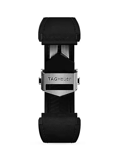 Connected Calibre E4 Leather 22MM Watch Strap