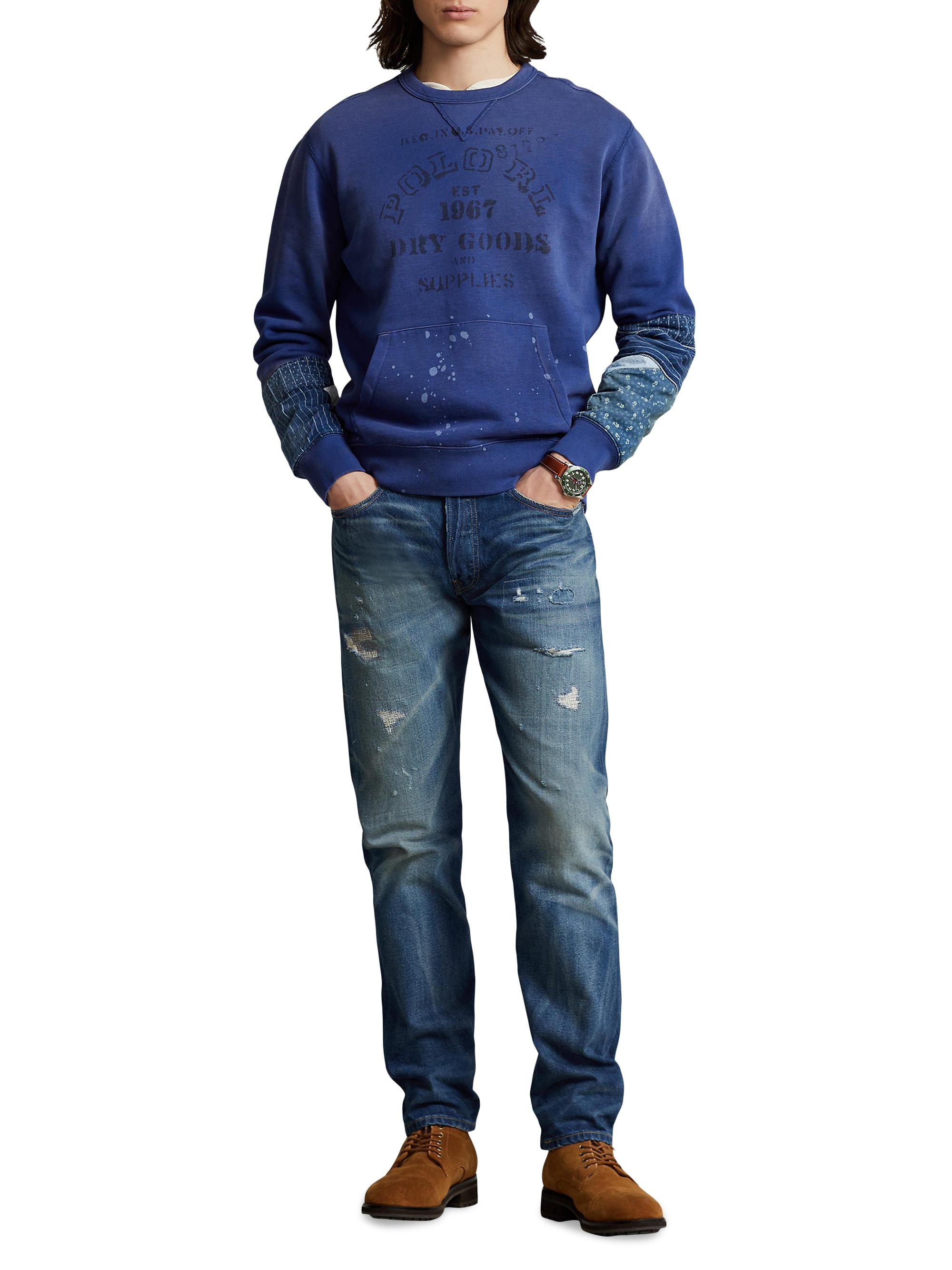 Shop Polo Ralph Lauren Vintage Fleece Patchwork Sweatshirt | Saks Fifth  Avenue