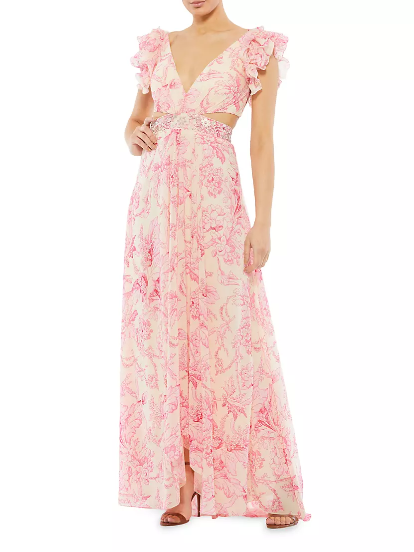 Shop Mac Duggal Floral Gown | Saks Fifth Avenue