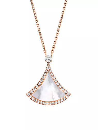 Divas' Dream 18K Rose Gold, Mother-Of-Pearl, & Diamond Pendant Necklace