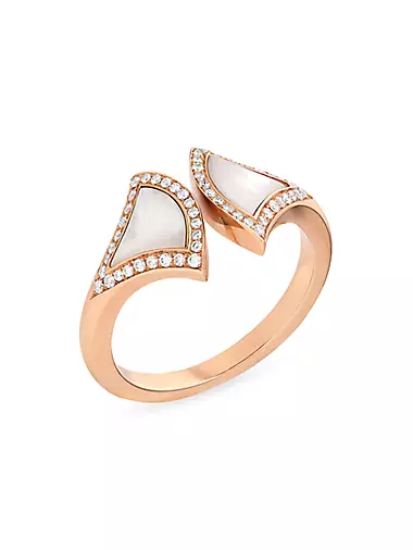Divas' Dream 18K Rose Gold, Mother-Of-Pearl, & Diamond Ring