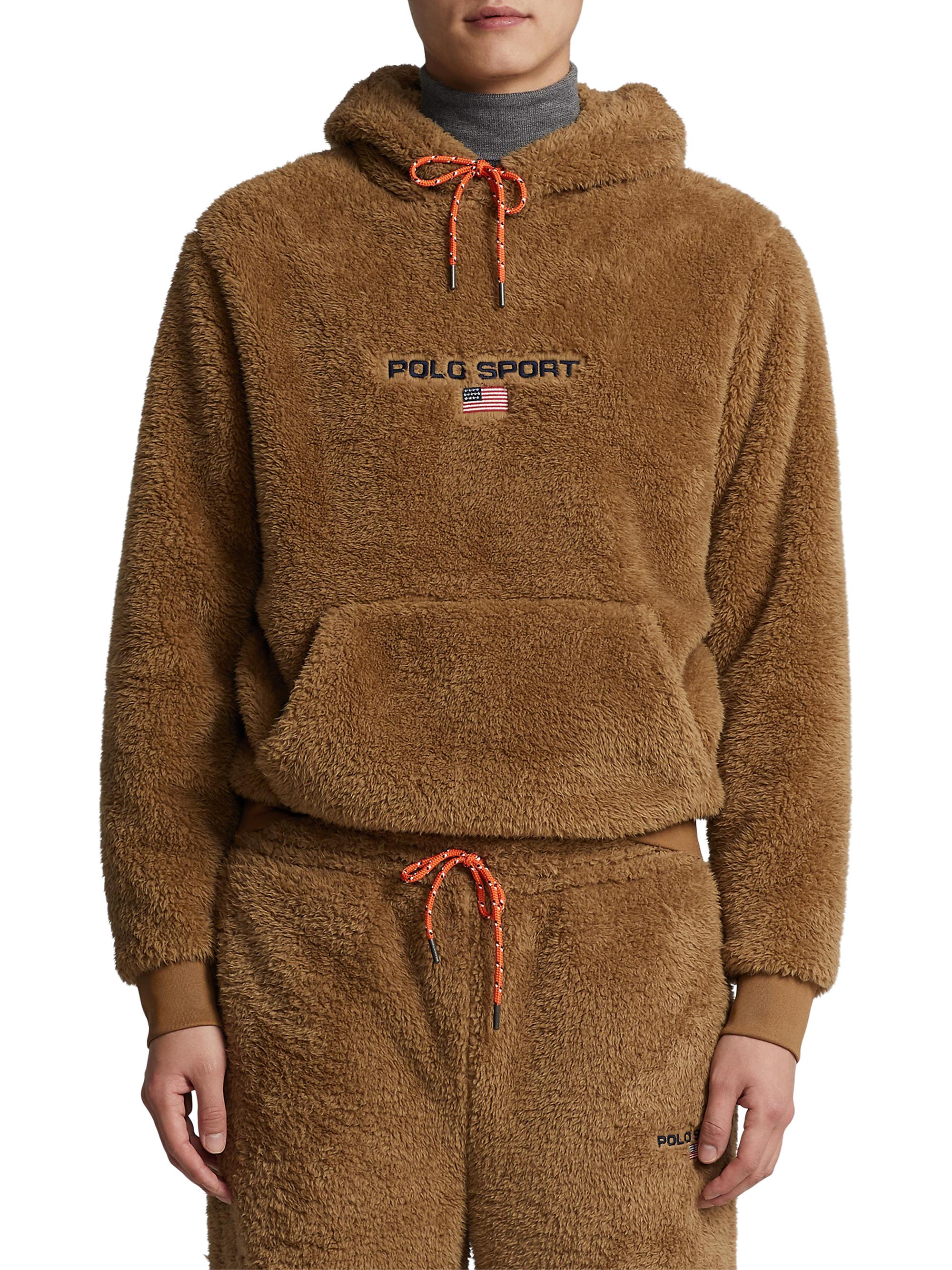 Shop Polo Ralph Lauren Curly Hi-Pile Logo Hoodie | Saks Fifth Avenue