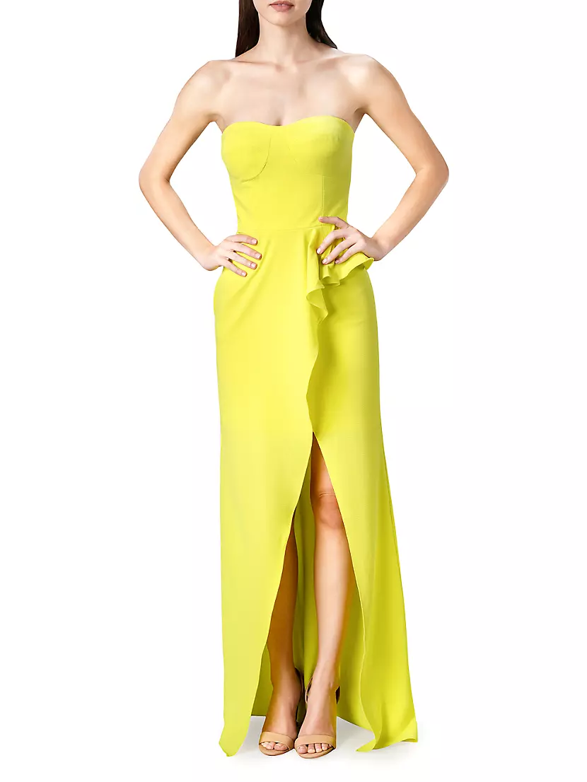 Shop Dress The Population Kai Stretch Crepe Strapless Gown | Saks Fifth ...