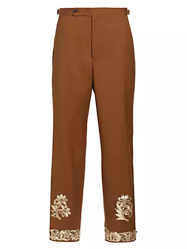 Gilded Floral Suiting Trousers