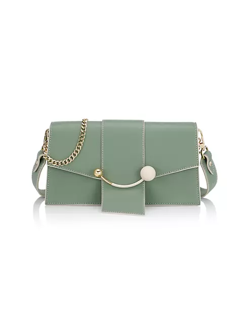 GREEN STRATHBERRY 'CRESCENT ON A CHAIN' CROSSBODY MINI BAG