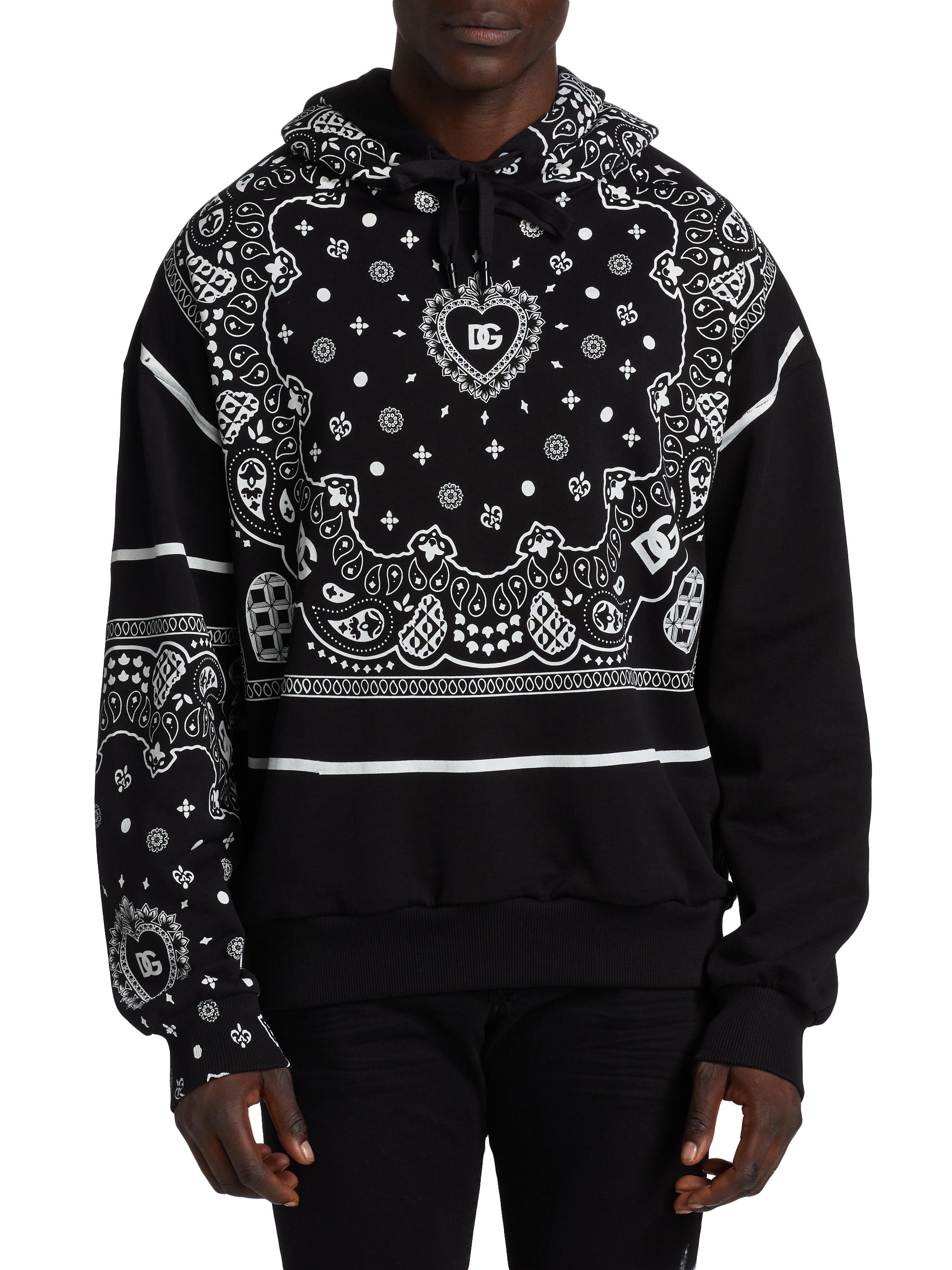 Shop Dolceu0026Gabbana Logo Bandana Print Hoodie Sweatshirt | Saks Fifth Avenue