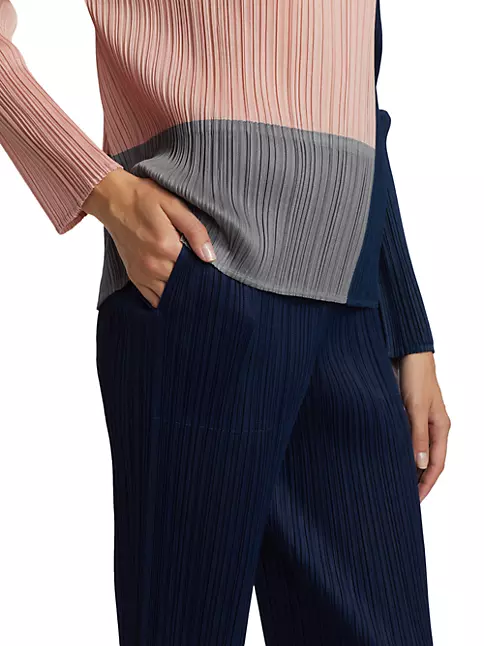 Shop Pleats Please Issey Miyake September Pleated Cropped Straight