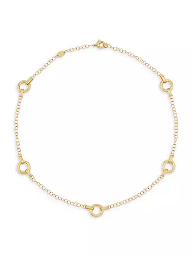 Jaipur 18K Yellow Gold Station Necklace