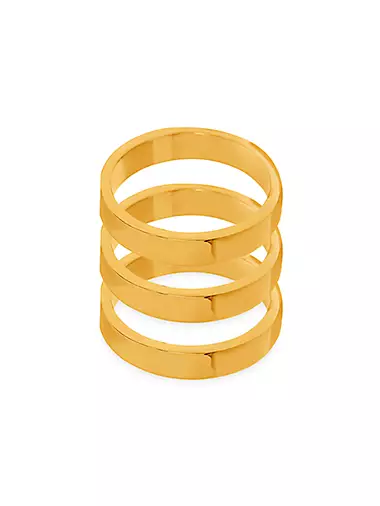 Everyday Essentials Super Stack 22K Gold-Plated Ring Set