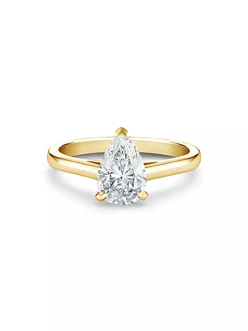 DB Classic oval-shaped and pear-shaped diamond ring