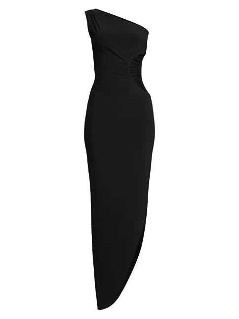 Shop Norma Kamali One-Shoulder Cut-Out Sunburst Gown | Saks Fifth Avenue