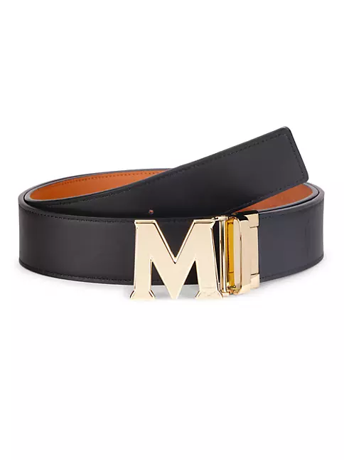 Shop MCM Claus Leather Belt | Saks Fifth Avenue