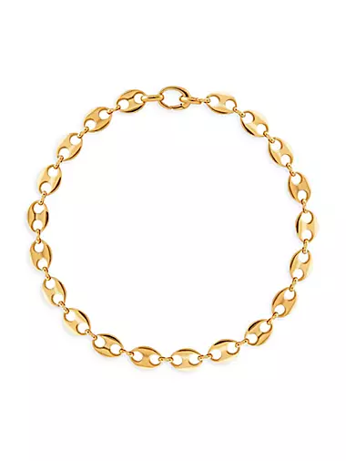 Small 14K-Gold-Plated Mariner Link Necklace