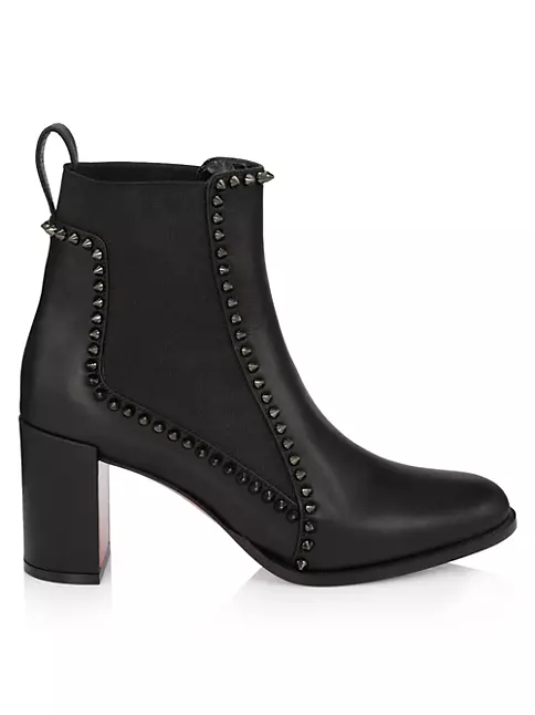 Shop Christian Out Spikes 70 Leather Chelsea Boots | Saks Fifth