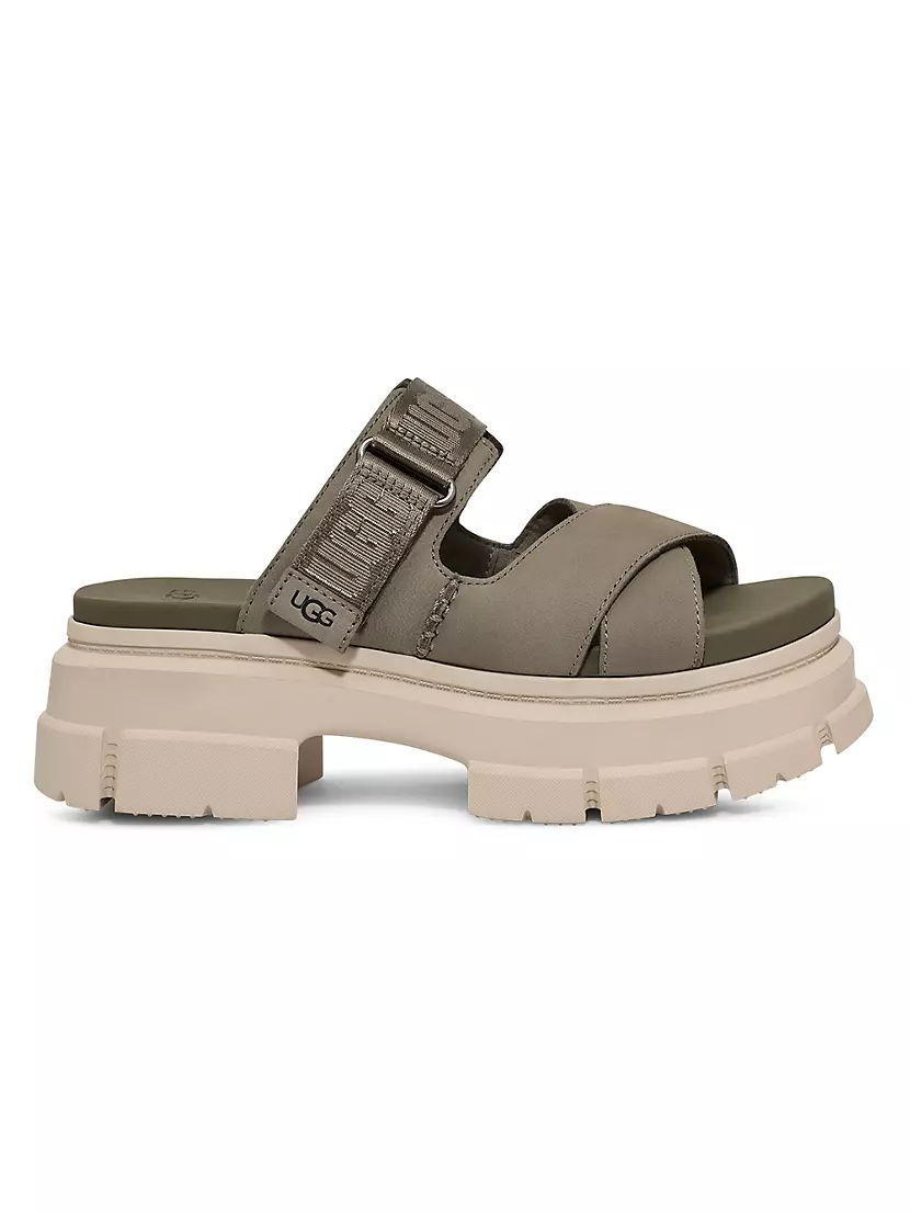 Shop UGG Ashton Nubuck Platform Sandals | Saks Fifth Avenue