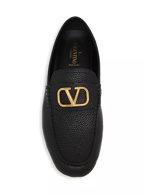 Shop Valentino Garavani V Logo Driver Loafers | Saks Fifth Avenue
