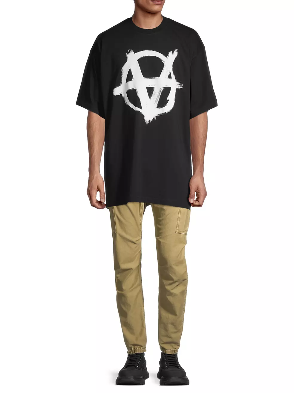 Shop Vetements Double Anarchy Logo T-Shirt | Saks Fifth Avenue
