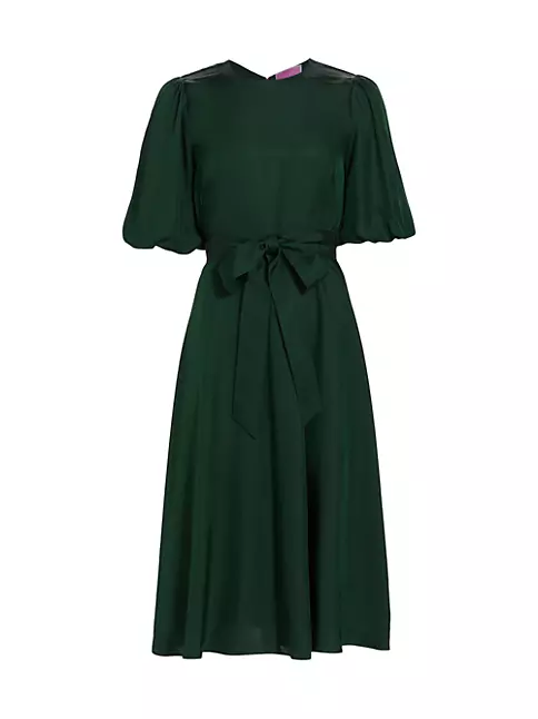Shop kate spade new york Matinee Silk Twill Midi-Dress | Saks Fifth Avenue