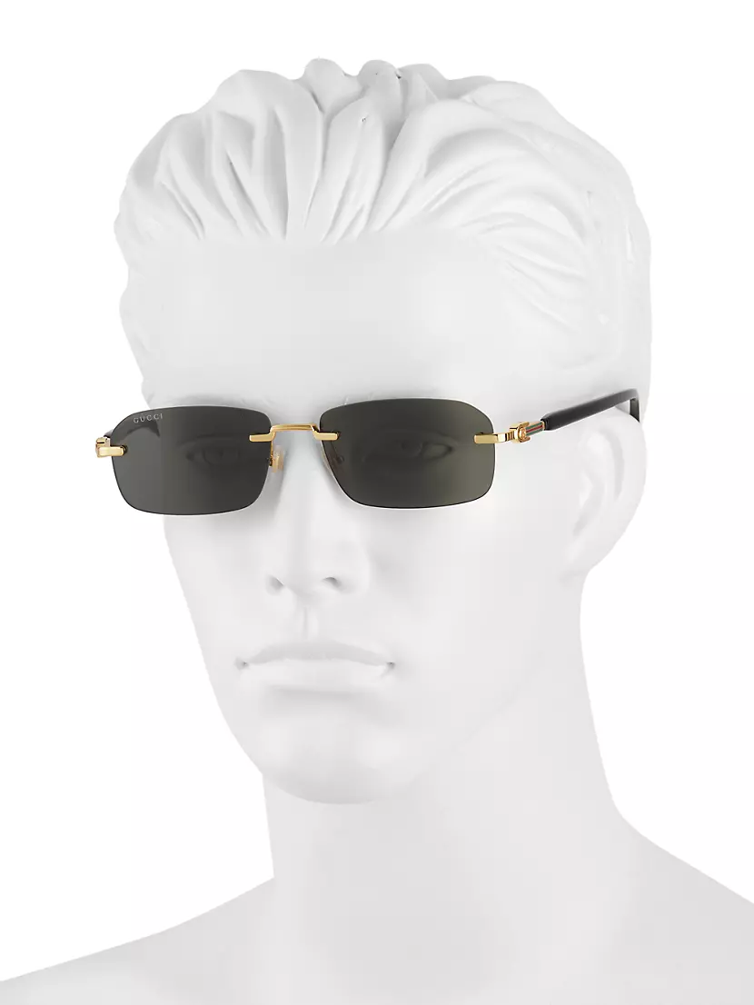 Shop Gucci Gucci 125th Street Rimless 56MM Rectangular Sunglasses | Fifth Avenue