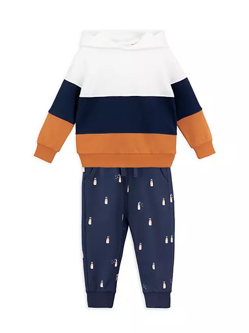 Shop Miles the Label Little Boy's Colorblocked Terry Hoodie | Saks ...