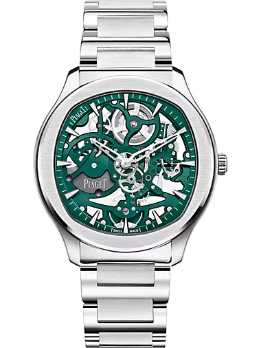 Piaget Polo Stainless Steel Skeleton Watch