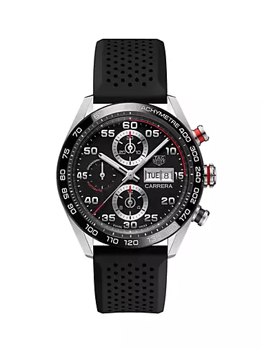 Carrera Caliber Stainless Steel & Rubber Automatic Chronograph