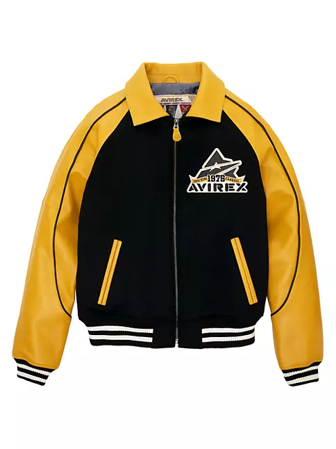 Shop Avirex Classic Wool Leather Varsity Jacket | Saks Fifth Avenue