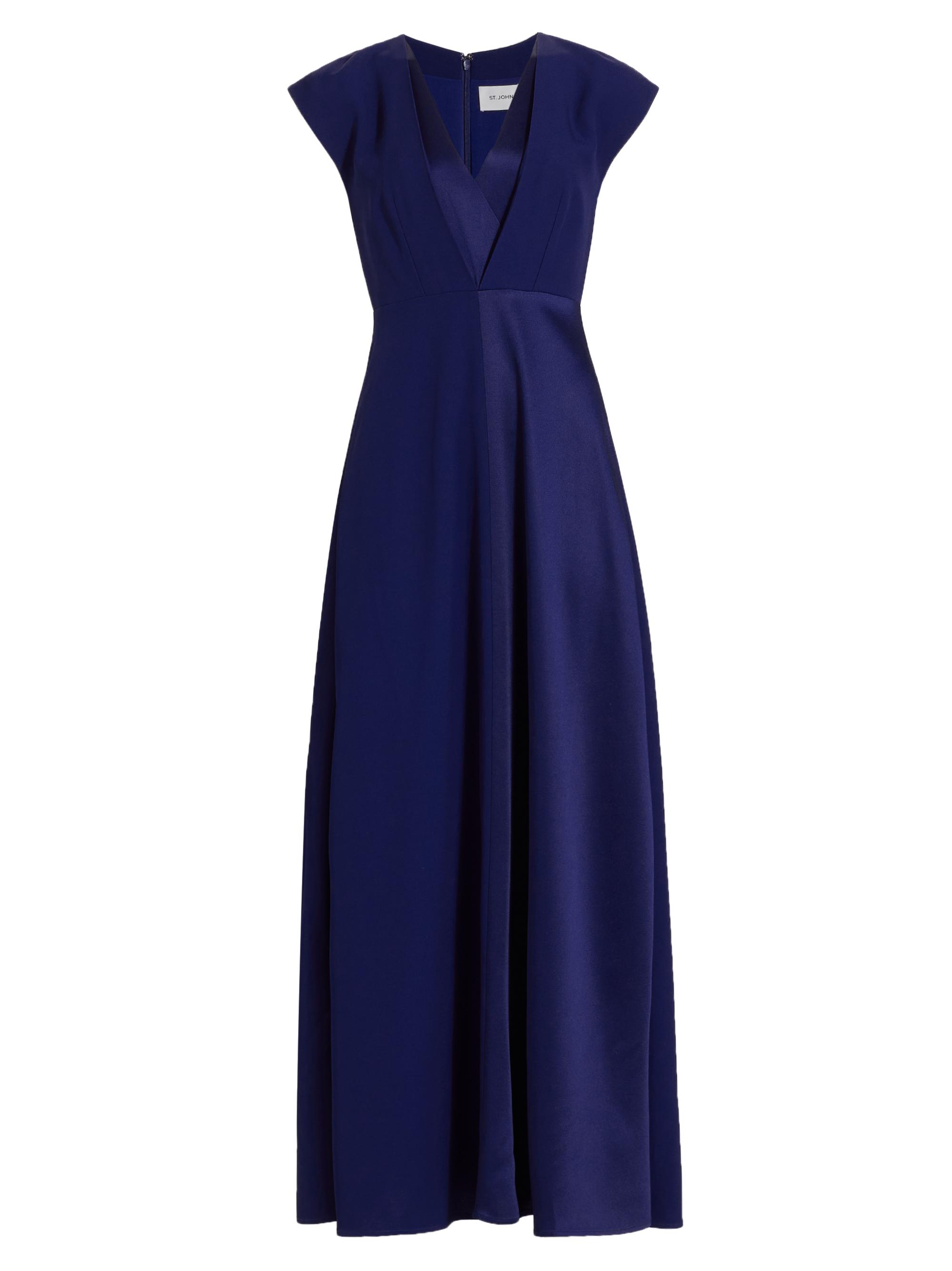 Satin Crepe Floor-Length Gown