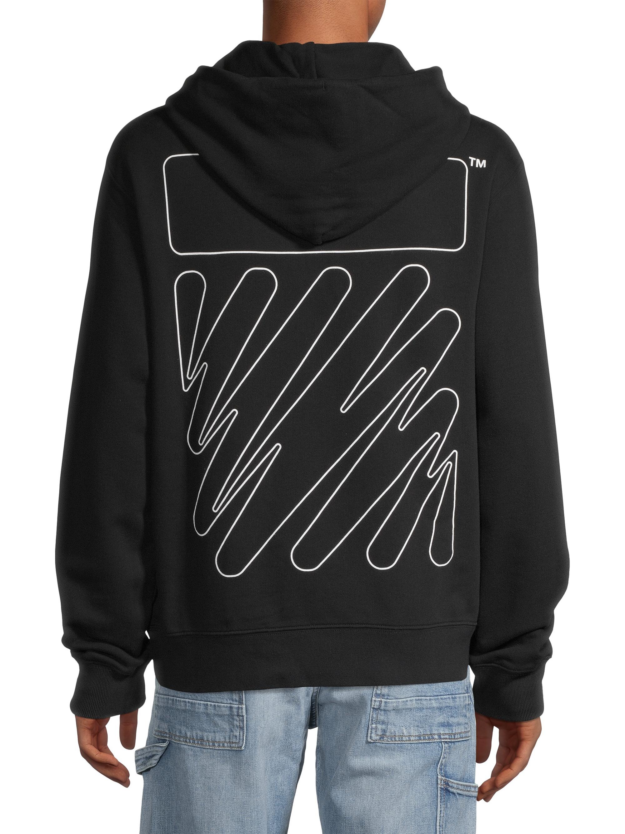 Shop Off-White Wave Outline Diagonal Slim-Fit Hoodie Sweatshirt | Saks  Fifth Avenue