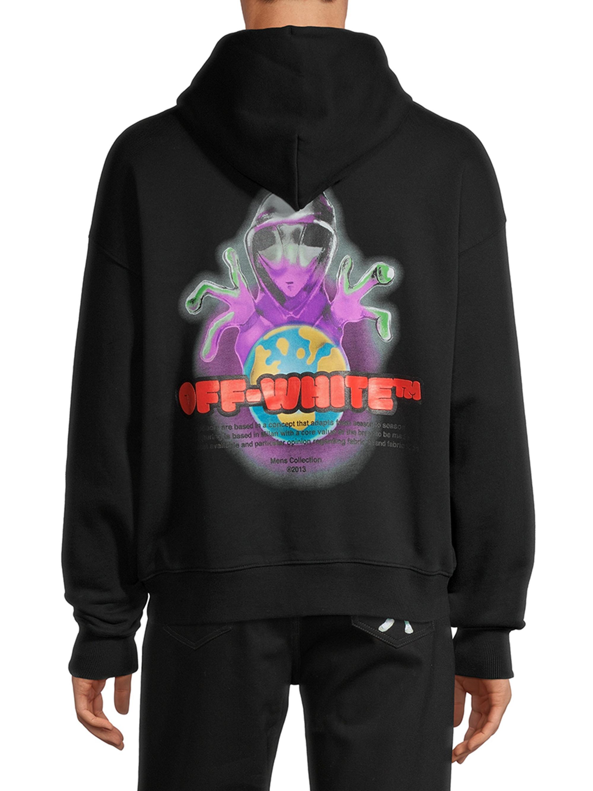 Shop Off-White Alien Spray World Skate Cotton Hoodie | Saks Fifth Avenue