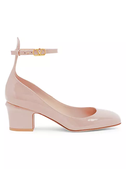 Shop Valentino Garavani VLogo Ankle-Strap Block-Heel Sandals | Saks ...