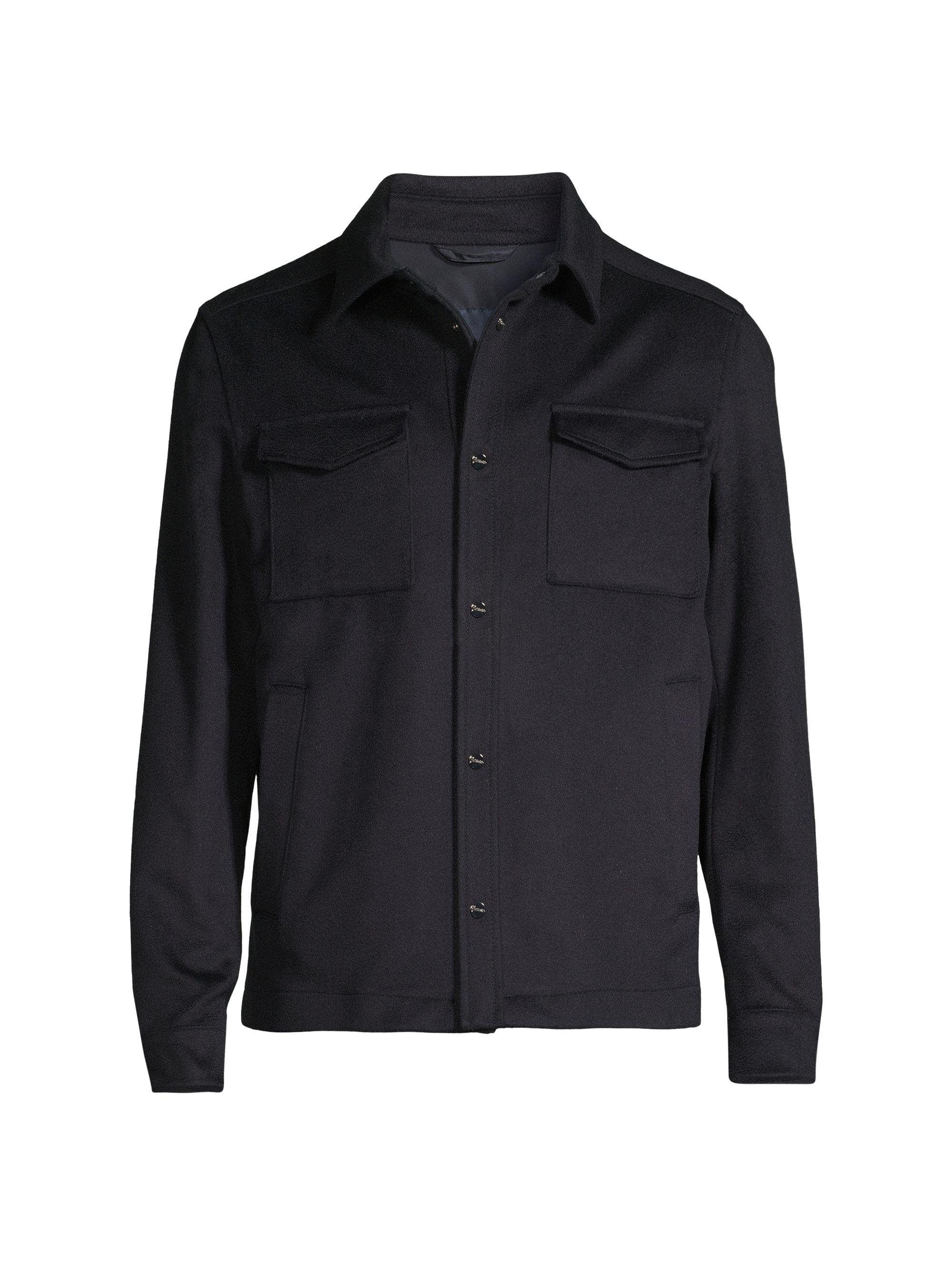 Wool & Cashmere Half-Lined Shirt Jacket