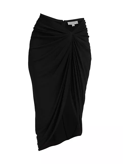 Shop Michael Kors Collection Gathered Body-Con Midi-Skirt | Saks Fifth ...