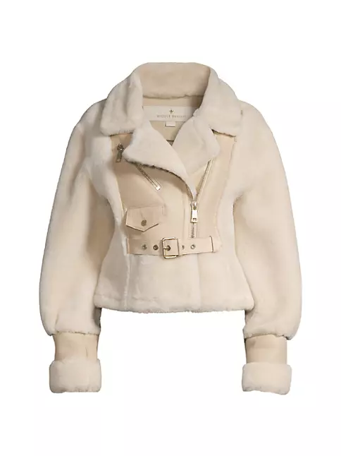 Shop Nicole Benisti Victoria Cropped Shearling Jacket | Saks Fifth