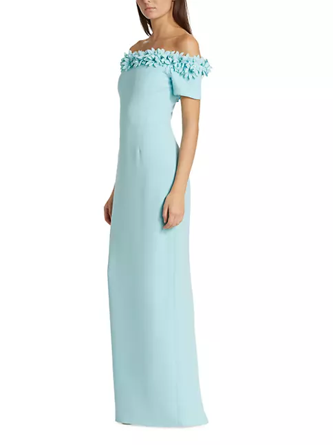 Shop Catherine Regehr Daisy Off-The-Shoulder Sheath Gown | Saks Fifth ...