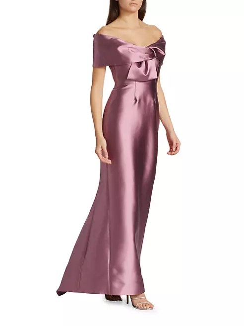 Shop Catherine Regehr Off-The-Shoulder Silk-Wool Gown | Saks Fifth Avenue