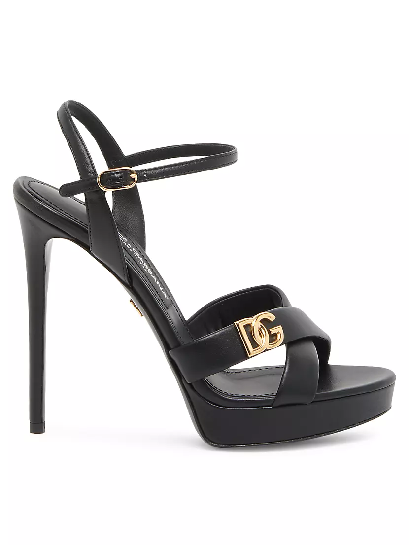Shop Dolce&Gabbana Platform Leather Sandals | Saks Fifth Avenue