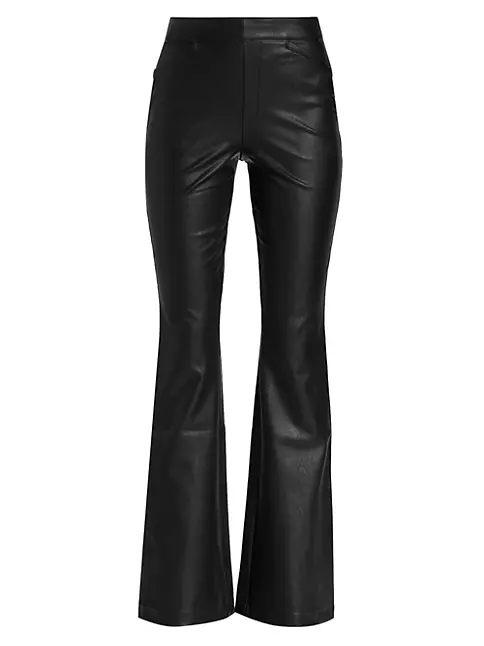 Shop Spanx Stretch Faux Leather Flare Pants | Saks Fifth Avenue