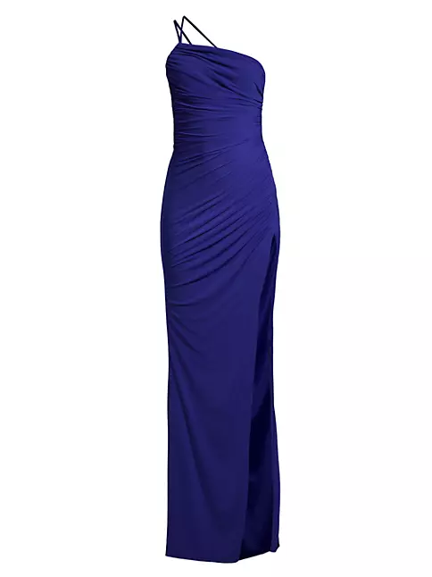 Shop Katie May Winnipeg One-Shoulder Ruched Gown | Saks Fifth Avenue
