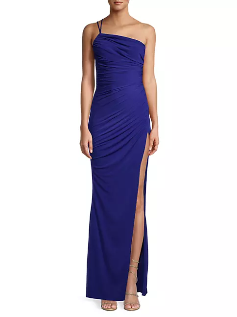 Shop Katie May Winnipeg One-Shoulder Ruched Gown | Saks Fifth Avenue