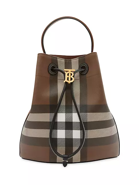 Shop Burberry & Leather Small TB Bucket Bag | Saks Fifth Avenue