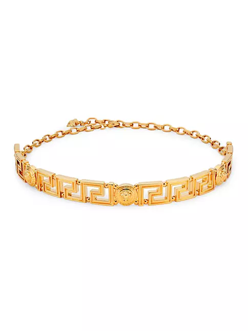 Shop Versace Greca Goldtone Choker Necklace | Saks Fifth Avenue