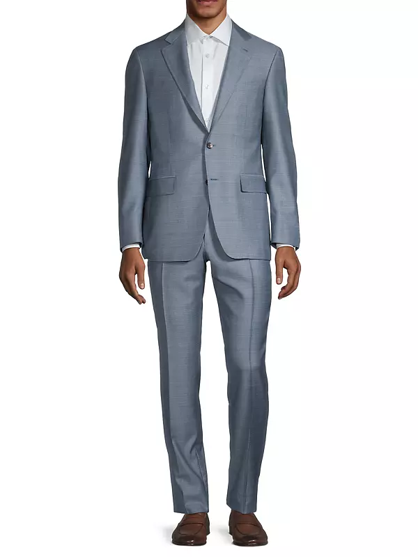 Shop Canali Kei Wool Two-Piece Suit | Saks Fifth Avenue