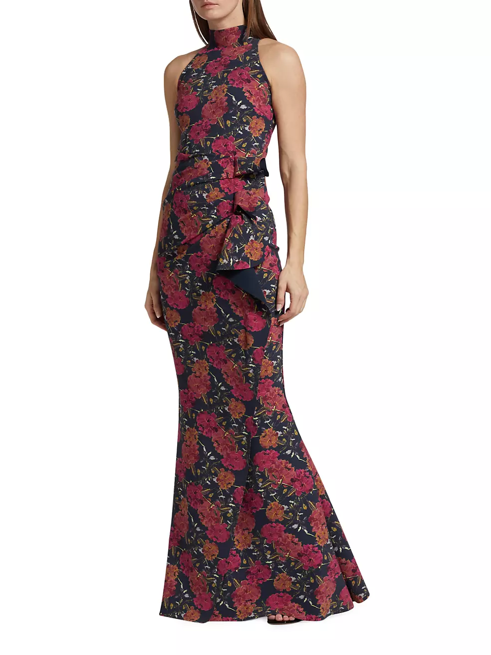Shop Chiara Boni La Petite Robe Gudrum Draped Floral Gown | Saks Fifth ...