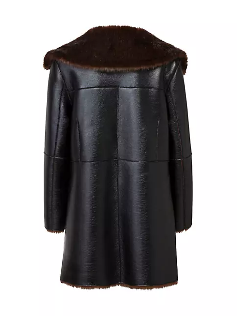 Shop Marei1998 Oliver Bonded Faux Leather & Faux Fur Coat | Saks Fifth ...