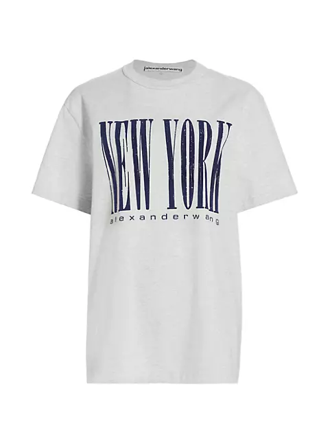 Shop Alexander Wang NY Puff Logo T-Shirt | Saks Fifth Avenue