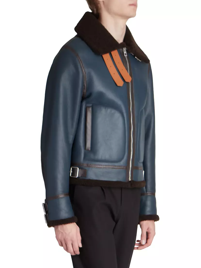 LOEWE shearling aviator jacket 48 | tradexautomotive.com