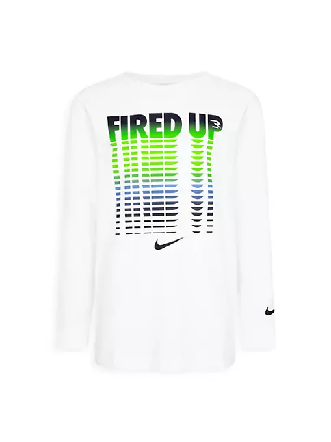 Nike Boys' 3BRAND by Russell Wilson Fired Up Faded Long-Sleeve Tee